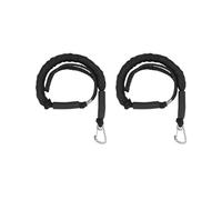 QWORK® 2 Pièces Corde Bateau de Ø16mm, Corde d'amarrage avec Boucle et Clip en Acier Inoxydable 304, Élastique 122-168 cm, Résistance à la Rupture 1000 kg