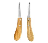 QWORK® 2 pièces couteaux à sabots, grattoir à sabots 21.5 cm droitier et gaucher, couteau à sabots avec manche ergonomique, pour bovins, ovins, chevaux