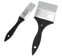 QWORK® 2 pièces Ensemble de pinceaux de Peinture en Silicone, (1" et 3") pour peintures acryliques et à Base d'eau