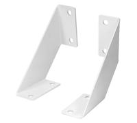 QWORK® 2 pièces Équerre étagère murale, Équerre métal 10 cm, Charge maximale de 90 kg, Couleur Blanc