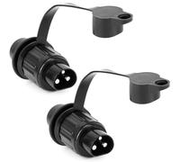 QWORK® 2 pièces fiche Adaptateur 3 Broches, Prise de remorque 12 V, pour Bateau, Camping-Car, Bateau, Camion, Tracteur