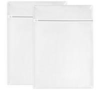 QWORK® 2 Pièces filet a linge, 80x60cm sacs à linge filet réutilisables avec fermeture éclair, pour pulls, manteaux & organisation de voyage