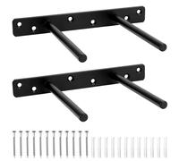 QWORK® 2 Pièces Fixation Étagères Murale Invisible - 150mm - Supports Étagères Flottante en Fer Solide