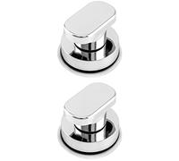 QWORK® 2 Pièces Poignée de Porte à Ventouse Puissante Poignée de Traction Pivotante Bouton de Porte sans Marquage et sans Poinçon pour Tiroir, Armoire, Porte de Salle de Bain, Porte de Réfrigérateur