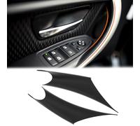 QWORK® 2 Pièces poignées de porte intérieure, housses de poignées de porte côté conducteur/côté passager en noir, compatibles avec BMW Série 3 F30/F31 (2013-2018)