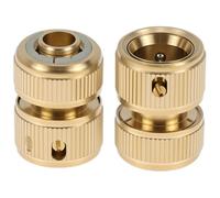 QWORK® 2 Pièces Raccords Rapides en Laiton pour Tuyau d'Arrosage 1/2" - Connecteurs Quick Connect Résistants
