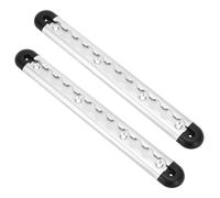 QWORK® 2 pièces. Rail d'aviation en Aluminium de 30 cm avec Embouts, Rails d'arrimage de sécurité de Charge pour camions et Mobil-Homes