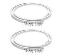 QWORK 2 Pièces Rail de Rideau, Rail de Plafond, Rideau de Plafond Flexible Rail pour Rail de Rideau avec Système de Rail Rideau Lit Diviseur, 3 m