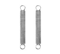 QWORK 2 Pièces Ressort de Traction, longueur libre de 150 mm, 304 acier inoxydable, diamètre du fil 2 mm, diamètre extérieur 18 mm