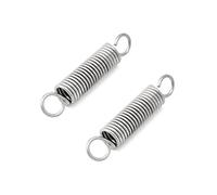 QWORK 2 Pièces Ressort de Traction, longueur libre de 90 mm, 304 acier inoxydable, diamètre du fil 2.5 mm, diamètre extérieur 18 mm