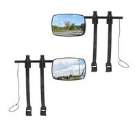 QWORK® 2 Pièces Rétroviseurs Caravane Universels, Rétroviseurs de Caravane Réglables avec Pinces, Compatibles avec SUV, Camping-cars, Camions, Remorques, Fourgonnettes