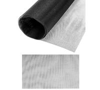 QWORK® 2 Pièces Rouleau Moustiquaire, Filet Moustiquaire En Fibre De Verre, 120 X 250 cm, Garde L'air Frais En Circulation, Noir, 18 Mailles