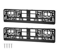 QWORK® 2 Pièces Support de Plaque d'immatriculation nnoir, résistant aux UV