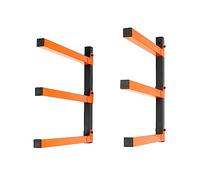 QWORK® 2 Pièces Support mural, support rangement de garage, chargeable jusqu'à 100 kg, pliable, pour échelle, vélos, planche
