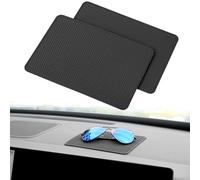 QWORK® 2 Pièces Tapis Antidérapant Voiture 18x13cm, Lavable et Réutilisable pour Téléphones, Clés et Pièces