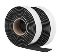 QWORK® 2 Rouleaux de Ruban Feutre Autocollant - 22 mm de Large, 3 mm d'épaisseur, 2 m de Long - Patins en Feutre Noir, Bandes de Feutre, Rouleaux pour Protection des sols et bricoleurs