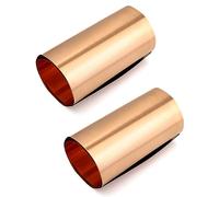 QWORK® 2 Rouleaux Plaque de cuivre 0,1 mm d'épaisseur, Feuille de Cuivre Pureté 99,9% - 0,1mm x 20cm x 1M
