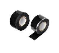 QWORK® 2 Rouleaux Ruban Silicone Auto-Fusionnant 25 mm x 3 m, Ruban Étancheite pour Réparation de Tuyaux, Câbles Électriques et Plus - 6 m au Total Noir