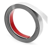 QWORK® 20 mm x 5 m Moulures et Garnitures Murales Argent en Acier Inoxydable, Design Peler et Coller - Moulure Autocollante