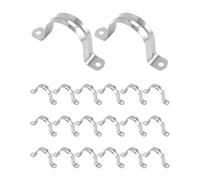 QWORK® 20 Pièces 50mm Collier de Serrage en 304 Acier Inoxydable, Clips de Fixation en Forme de U (M50)
