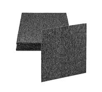 QWORK® 20 Pièces Dalles de Moquette avec Envers Antidérapant - 50x50 cm - Couleur Gris - Idéal pour les sites commerciaux/bureaux/gymnases/maisons (5㎡)