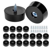 QWORK® 20 pièces de tampons en Caoutchouc à Visser 9 mm*23 mm*25 mm pour Planche à découper et Meubles - Amortissant et résistant à la Rouille