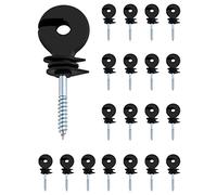 QWORK 20 Pièces isolateurs annulaires , isolateur cloture electrique , pour cordes, fils et brins.