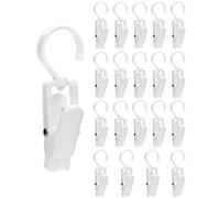 QWORK® 20PCS Cintres Pinces Antidérapant, Crochet à Linge Portable pour Pantalon, Chaussures, Serviette, Chaussettes