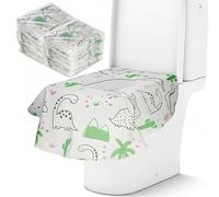 QWORK® 20Pcs Housses de Siège WC Jetables - Antidérapantes & Imperméable - pour Toilettes Publiques et Voyages