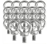 QWORK® 20PCS M12 Anneau de Levage, M12 Boulons àœil Filetage Mâle, pour Marin Boulons et Équipements de Levage d'Ingénierie (300KG)