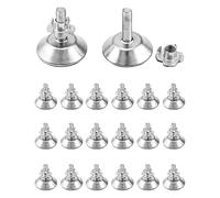 QWORK® 20Pcs Pieds Vérin de Meuble, M8 x 40mm Pieds de Meuble Ajustables avec Écrous à Griffes pour Pieds de Aarmoires, Canapés, Tables et Chaises