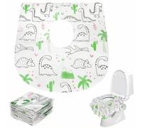QWORK® 20PCS Protège-toilettes Jetables 64 * 60 cm - Étanche, Antidérapant, Emballé individuellement, Parfait pour Voyages et Apprentissage Propreté