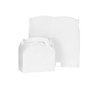 QWORK® 24 Pièces boîtes à dragées, boite cadeau carton, blanc, 16 * 9.5 * 9.5 cm, boîte pliante, adaptée aux mariages, anniversaires et Noël