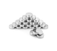 QWORK® 24 Pièces Pots Rond en Aluminium avec Couvercle, Pot Vide Cosmétiques Pot Vide Cosmétiques pour Maquillage, Crème, Baume à Lèvres, Stockage de Voyage (60ml)