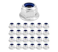 QWORK® 25 Pièces Écrou M8 en Acier Inoxydable 304, Écrous de Blocage Hexagone (8 mm)