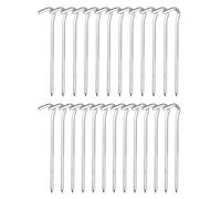QWORK 25X Piquets de Tente, Sardines de Fixation Robustes - Aluminium - 18 cm - Idéal pour Le Camping et Les Activités de Plein Air