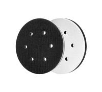 QWORK® 2PCS 150mm Tampon de Ponçage Souple, Tampon Interface en Éponge pour Disques de Ponçage (8 Trous)
