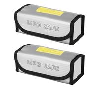QWORK® 2PCS 185 * 75 * 60MM Lipo batterie sac de sécurité, stockage de batterie lipo, sac ignifuge et antidéflagrant