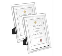 QWORK® 2PCS Cadres Photo Cadre Diplome - Format A4 - Verre Transparent - pour Pésentoir de Table ou Mural (21x29.7cm)