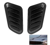 QWORK® 2pcs Couvercle d'admission d'air , garnitures d'admission pour capot de voiture - Noir