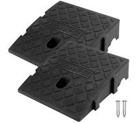 QWORK® 2PCS Freiner Rampe en Plastique, pour Fauteuils Roulants, Moto, 25x27x7 cm