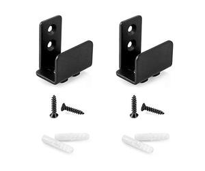 QWORK® 2pcs Guide de sol pour porte coulissante, réglable pour porte et armoire, en acier