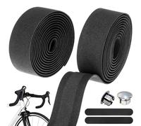 QWORK® 2PCS Guidoline Noir en Mousse EVA Antidérapante, 200 x 3 cm, Respirants et Absorbant les Chocs, Bouchons d'extrémité inclus