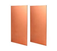 QWORK® 2Pcs Plaque en Pur Cuivre 99% pour la Fabrication de Bijoux, l'Usinage de Précision, l'Impression de Circuits Imprimés (200 mm x 100 mm x 1 mm)