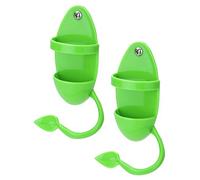 QWORK® 2Pcs Support pour os de seiche Oiseaux avec perchoir, mangeoire à Oiseaux pour mil/Fruits/légumes