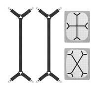 QWORK® 2pcs tendeur Drap Housse,Sangles de Support de Drap de lit,Sangles élastiques réglables 70-260 cm avec Clips métalliques, pour draps, nappes