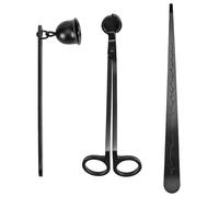 QWORK® 3 en 1 Ensemble de Éteignoir Bougie, Entretien de Bougie kit en Acier Inoxydable avec Pince à Extinction et Dipper de mèche