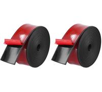 QWORK® 3 Meter Bande de Caoutchouc Adhésive 40mm x 2mm - Rouleau Caoutchouc Néoprène pour Joints, Sols, Isolation, Bricolage (Lot de 2)