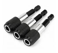 QWORK® 3 pièces 1/4 pouce 60 mm tige hexagonale porte-embout magnétique pour vis, écrous, perceuse, tournevis, jeu de forets et tournevis portatif