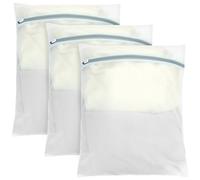 QWORK® 3 Pièces filet a linge, 40x50cm sacs à linge filet réutilisables avec fermeture éclair, pour pulls, manteaux & organisation de voyage
